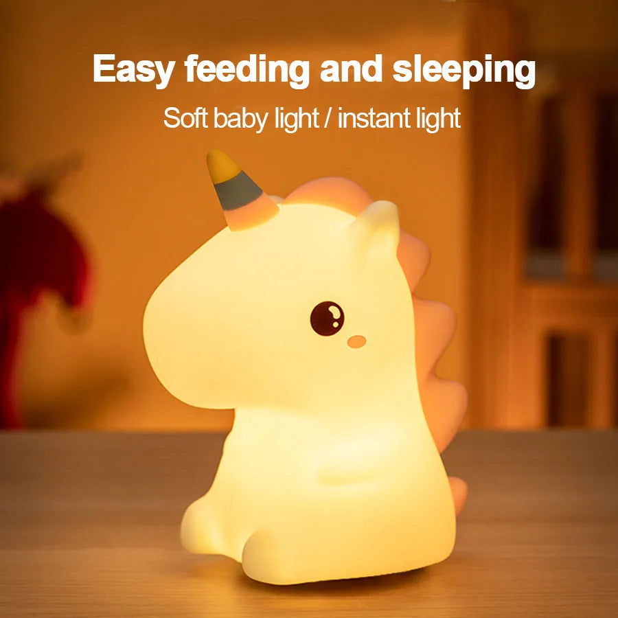 LED Night Light Cute Unicorn - GPeak
LED unicorn night light for kids' bedrooms
Cute animal-themed night lamp with soft glow
Children's unicorn bedside LED light