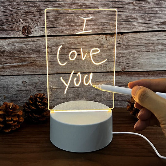 LED Note Board, Decorative Night Lamp - GPeak
LED note board with glowing message display
Decorative night lamp with writing board feature
Light-up memo board for home and office decor