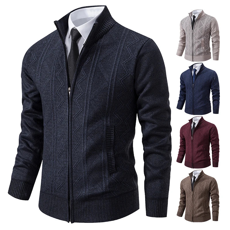 Mens Sweater Cardigan Zip Up Fleece Casual Outerwear - 
Men's zip-up fleece cardigan for casual wear
Stylish men’s outerwear sweater with zipper
Warm fleece cardigan for men, perfect for winter