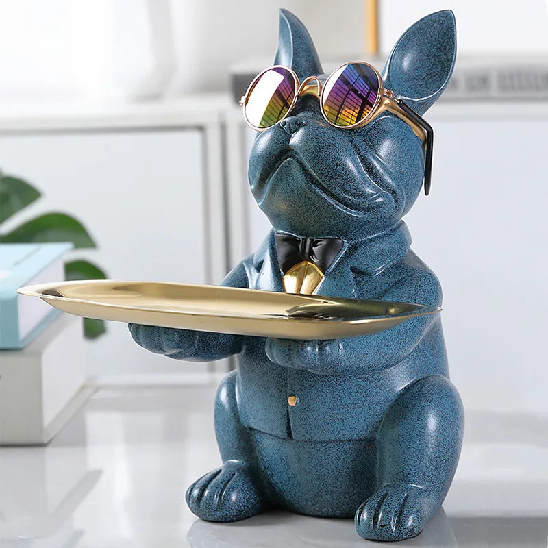 French Bulldog Sculpture Tray Holder - GPeak
Resin dog sculpture tray holder for serving and organizing
Bulldog figurine with functional tray for stylish decor