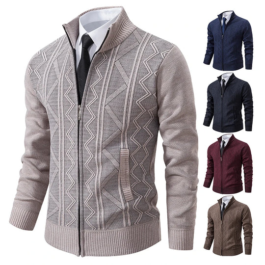 Mens Sweater Cardigan Zip Up Fleece Casual Outerwear - 
Men's zip-up fleece cardigan for casual wear
Stylish men’s outerwear sweater with zipper
Warm fleece cardigan for men, perfect for winter