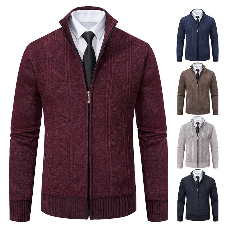 Mens Sweater Cardigan Zip Up Fleece Casual Outerwear - 
Men's zip-up fleece cardigan for casual wear
Stylish men’s outerwear sweater with zipper
Warm fleece cardigan for men, perfect for winter