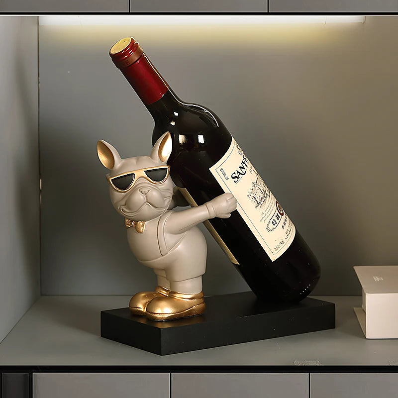 Dog & Rabbit Figurine Wine Rack 
Wine rack
Dog figurine
Rabbit decor
Animal wine holder
Dog wine rack
Rabbit wine rack
Figurine wine holder
Decorative wine rack
Novelty wine rack
Animal-themed decor