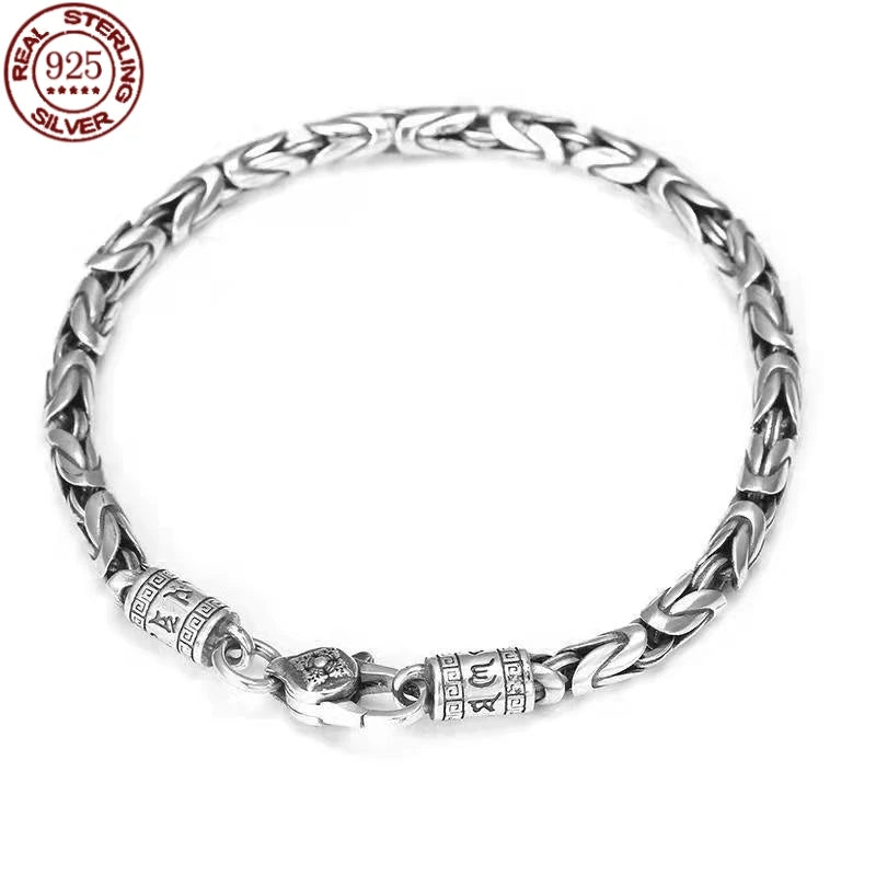 Sterling silver bamboo bracelet