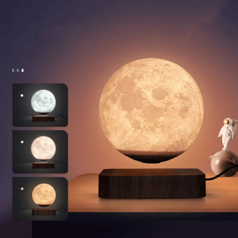 Levitating Moon - Decorative Lamp/Night Light - GPeak
Levitating moon lamp with 3D realistic design
Floating night light moon-themed for home decor
Anti-gravity moon lamp with LED illumination