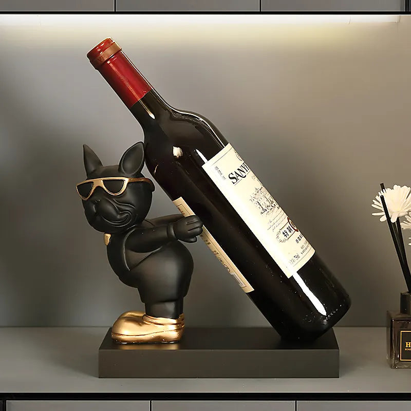 Dog & Rabbit Figurine Wine Rack 
Wine rack
Dog figurine
Rabbit decor
Animal wine holder
Dog wine rack
Rabbit wine rack
Figurine wine holder
Decorative wine rack
Novelty wine rack
Animal-themed decor