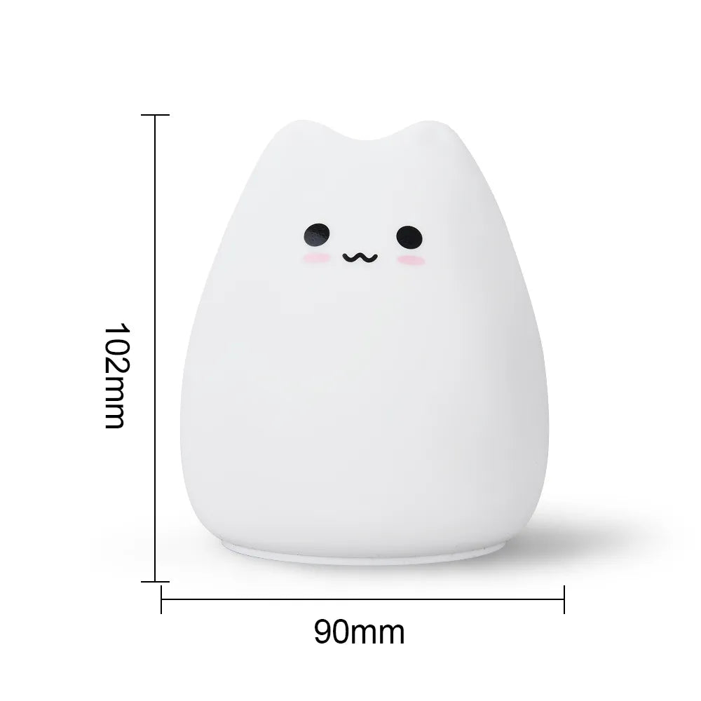 LED Silicone Kitten Night Light - GPeak
LED silicone kitten night light for kids
Cute cat-themed night lamp with soft glow
Animal-shaped bedside light for nurseries and bedrooms