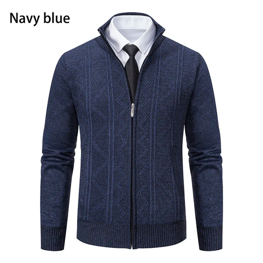 Mens Sweater Cardigan Zip Up Fleece Casual Outerwear - 
Men's zip-up fleece cardigan for casual wear
Stylish men’s outerwear sweater with zipper
Warm fleece cardigan for men, perfect for winter