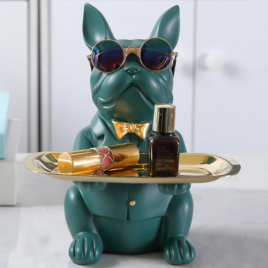 French Bulldog Sculpture Tray Holder - GPeak
Resin dog sculpture tray holder for serving and organizing
Bulldog figurine with functional tray for stylish decor