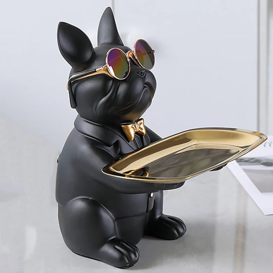 French Bulldog Sculpture Tray Holder - GPeak
Resin dog sculpture tray holder for serving and organizing
Bulldog figurine with functional tray for stylish decor