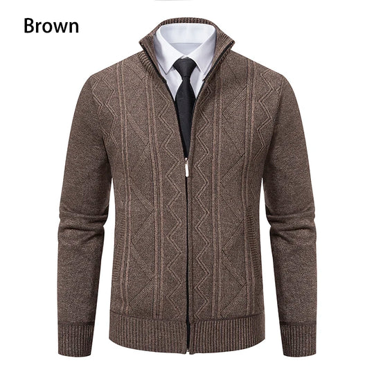 Mens Sweater Cardigan Zip Up Fleece Casual Outerwear - 
Men's zip-up fleece cardigan for casual wear
Stylish men’s outerwear sweater with zipper
Warm fleece cardigan for men, perfect for winter