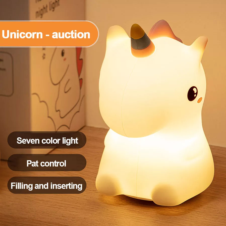 LED Night Light Cute Unicorn - GPeak
LED unicorn night light for kids' bedrooms
Cute animal-themed night lamp with soft glow
Children's unicorn bedside LED light