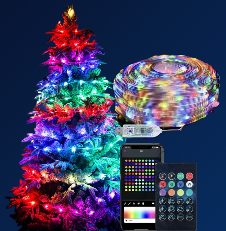 Christmas Tree Smart Light with Remote and Phone App
Smart tree lights
Christmas tree lights
Remote tree lights
App-controlled lights
Holiday smart lights
LED tree lights
Smart holiday decor
Wireless tree lights
Phone-controlled lights
Christmas LED lights