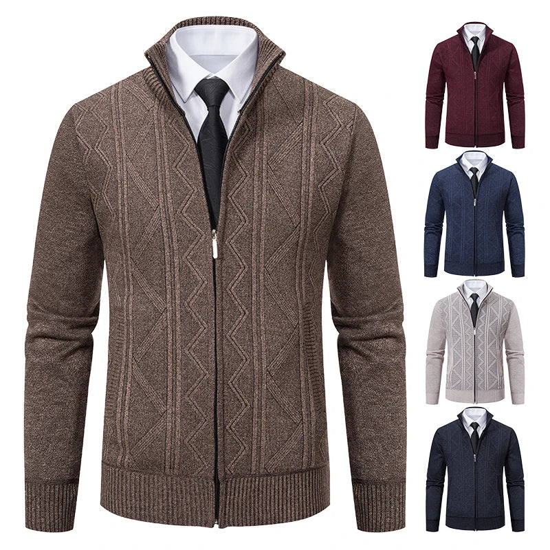 Mens Sweater Cardigan Zip Up Fleece Casual Outerwear - 
Men's zip-up fleece cardigan for casual wear
Stylish men’s outerwear sweater with zipper
Warm fleece cardigan for men, perfect for winter