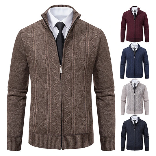 Mens Sweater Cardigan Zip Up Fleece Casual Outerwear - 
Men's zip-up fleece cardigan for casual wear
Stylish men’s outerwear sweater with zipper
Warm fleece cardigan for men, perfect for winter