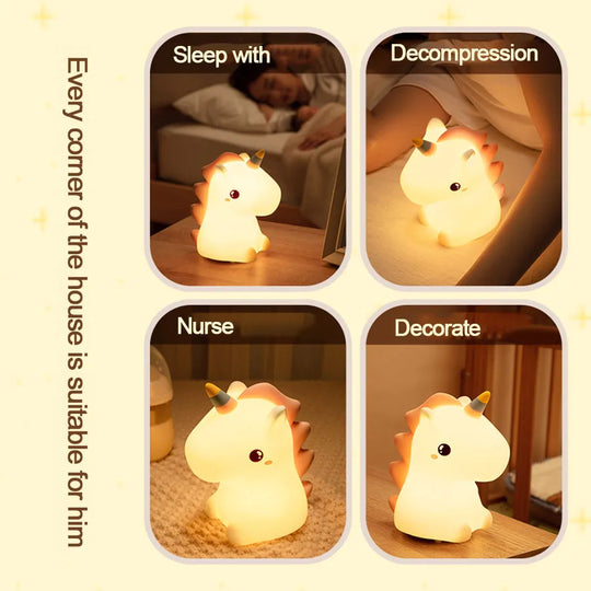 LED Night Light Cute Unicorn - GPeak
LED unicorn night light for kids' bedrooms
Cute animal-themed night lamp with soft glow
Children's unicorn bedside LED light