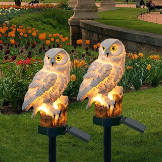 Solar Powered Garden Decoration - Owl Lamp